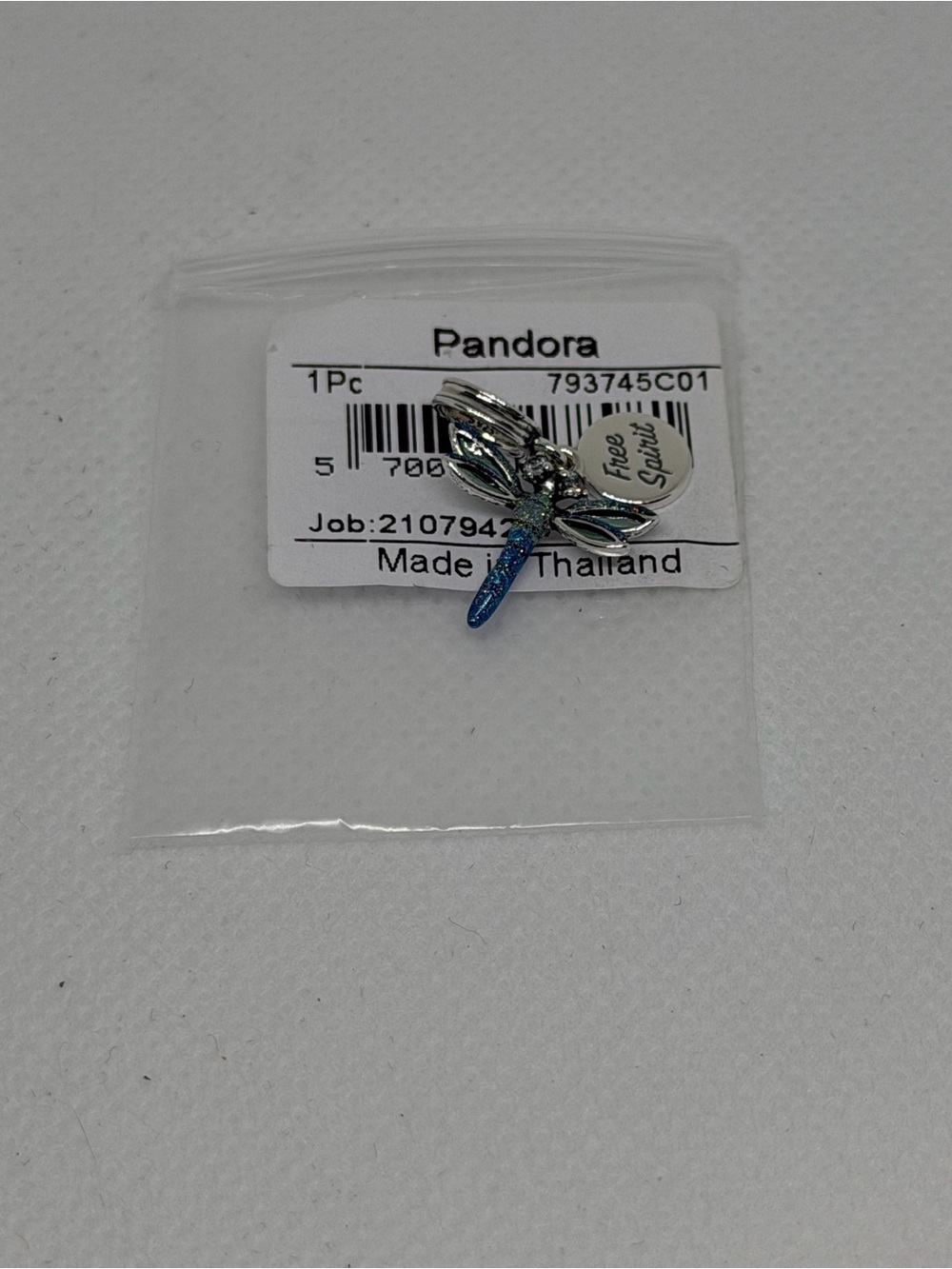 Pandora 793745C01 Dragonfly Dangle Charm - Blue & Silver